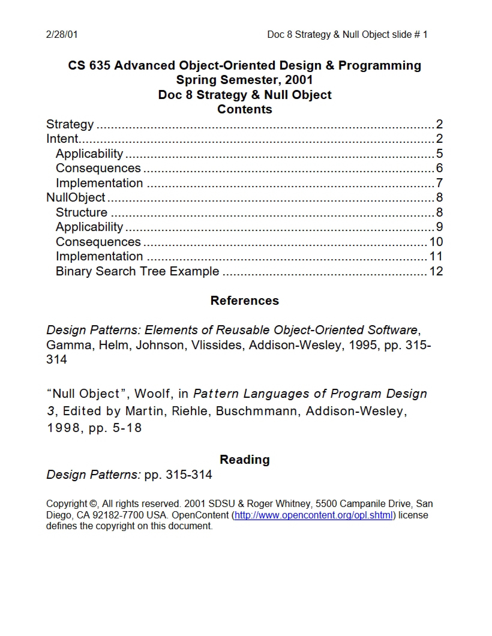Null Object and Strategy Patterns