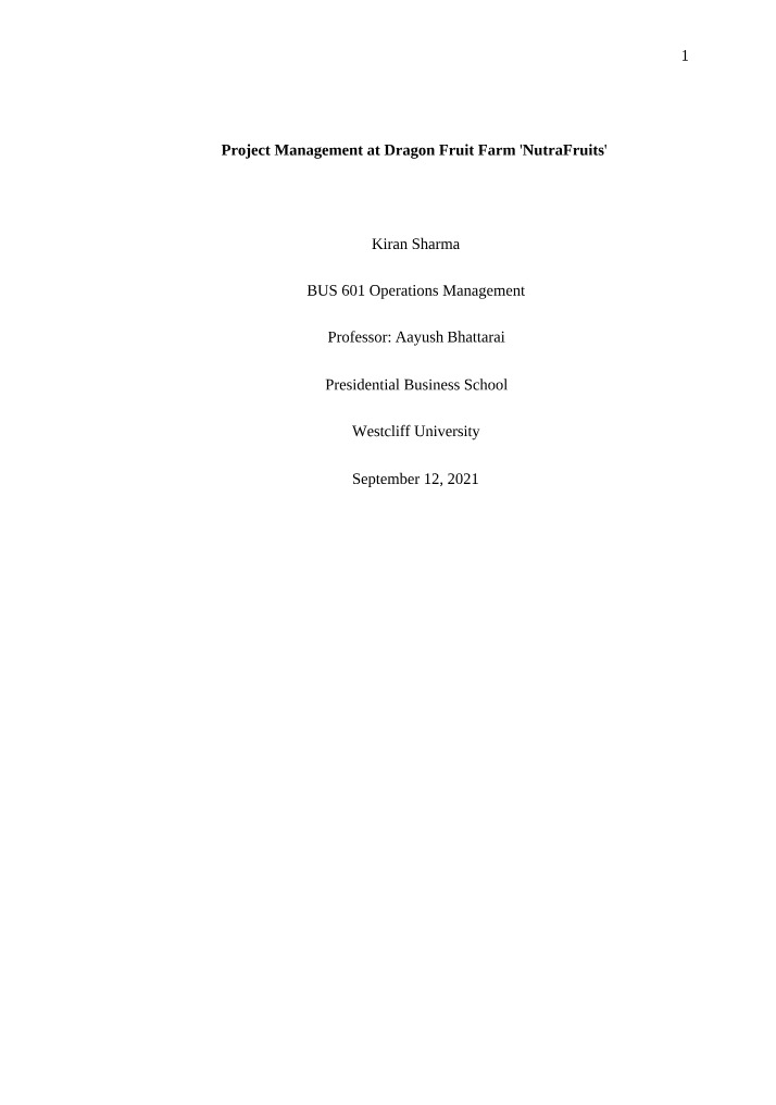 MSEM601 - Week 2 Performance Assignment 1