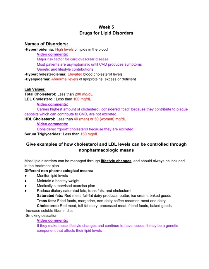 Controlling Lipid Disorders - Nonpharmacologic Approaches