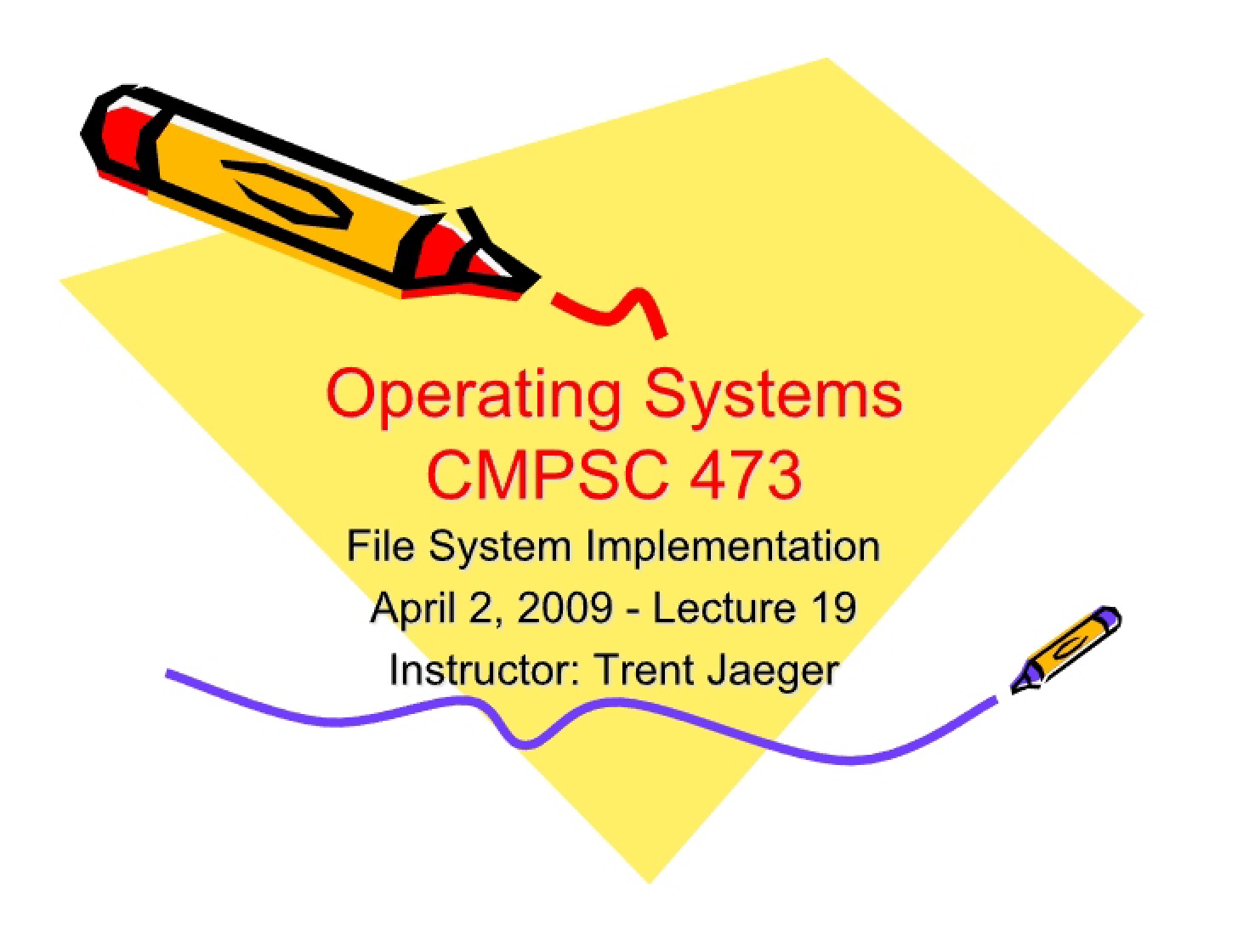 Implementation of File Systems