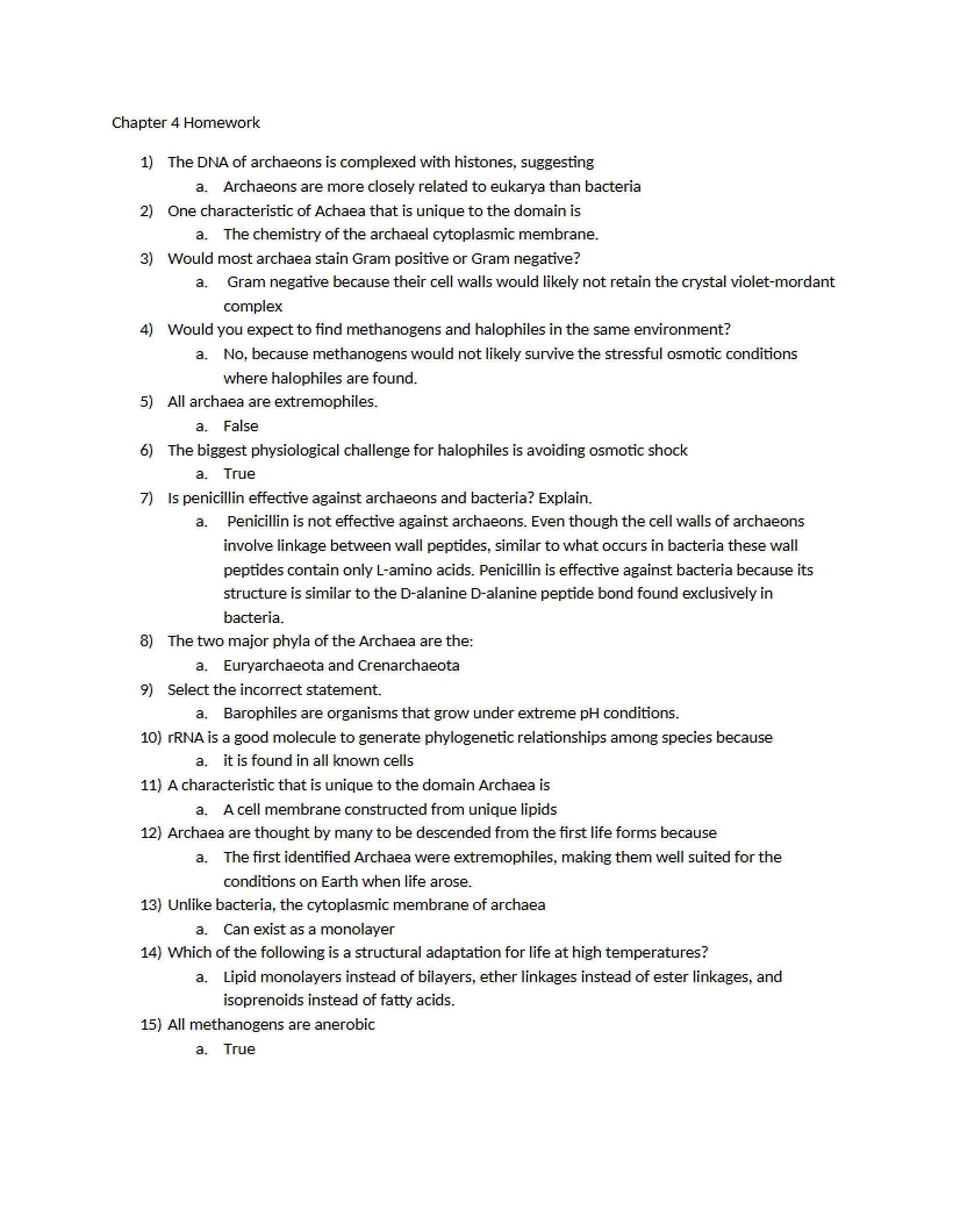 Homework Chapter 4