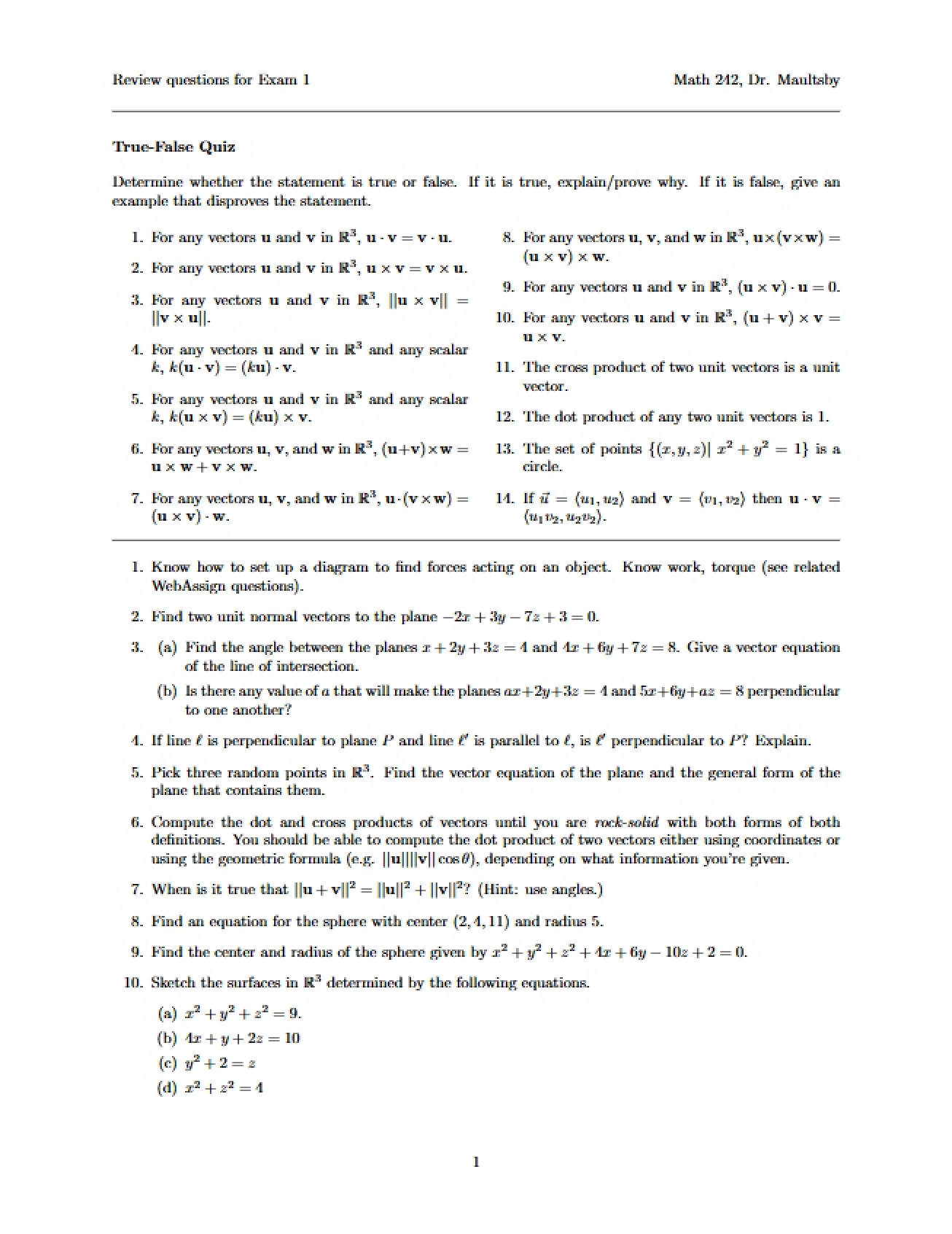 Vectors in Engineering