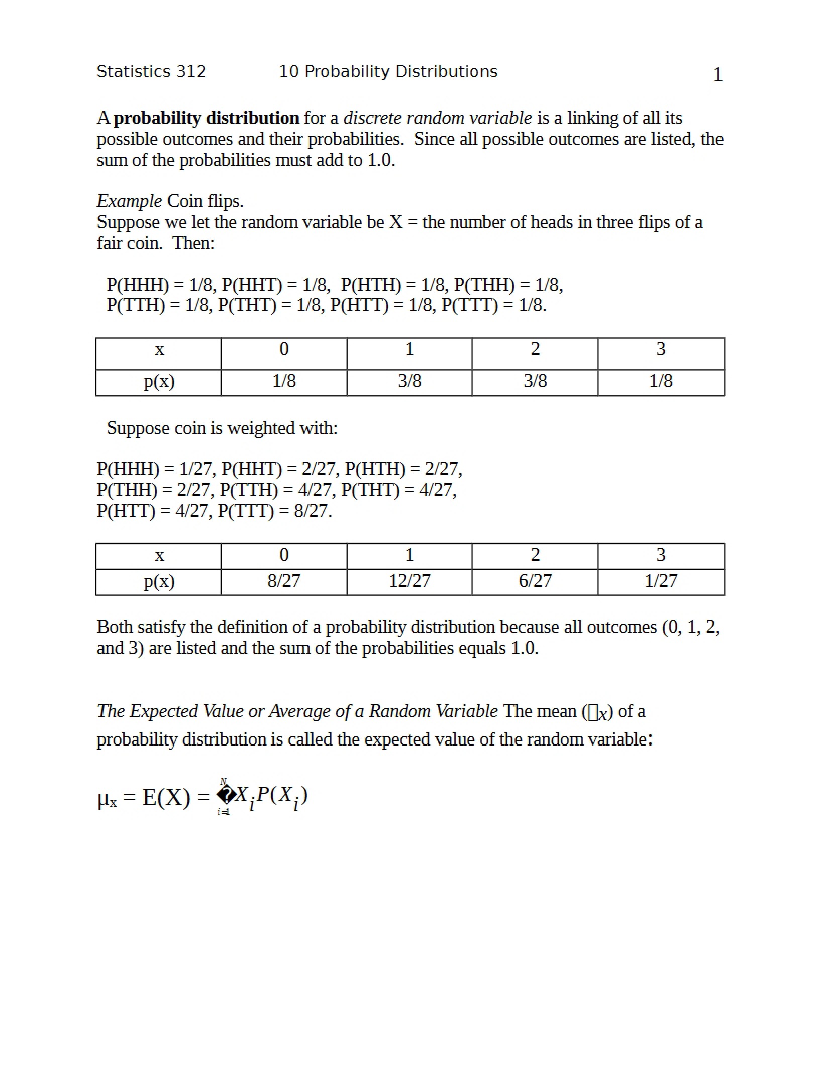 Distributions of Probability - Unit 10