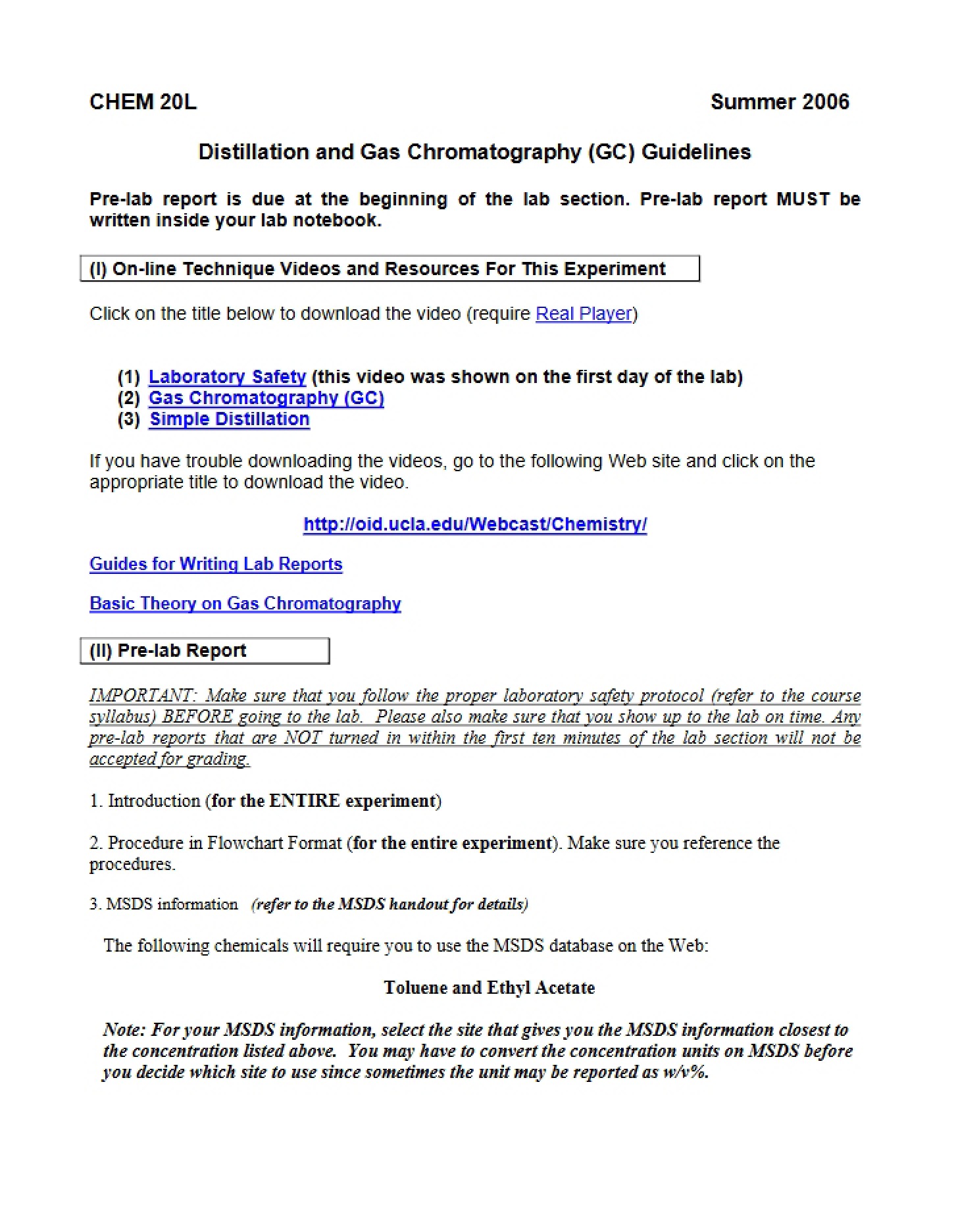 Course Guidelines