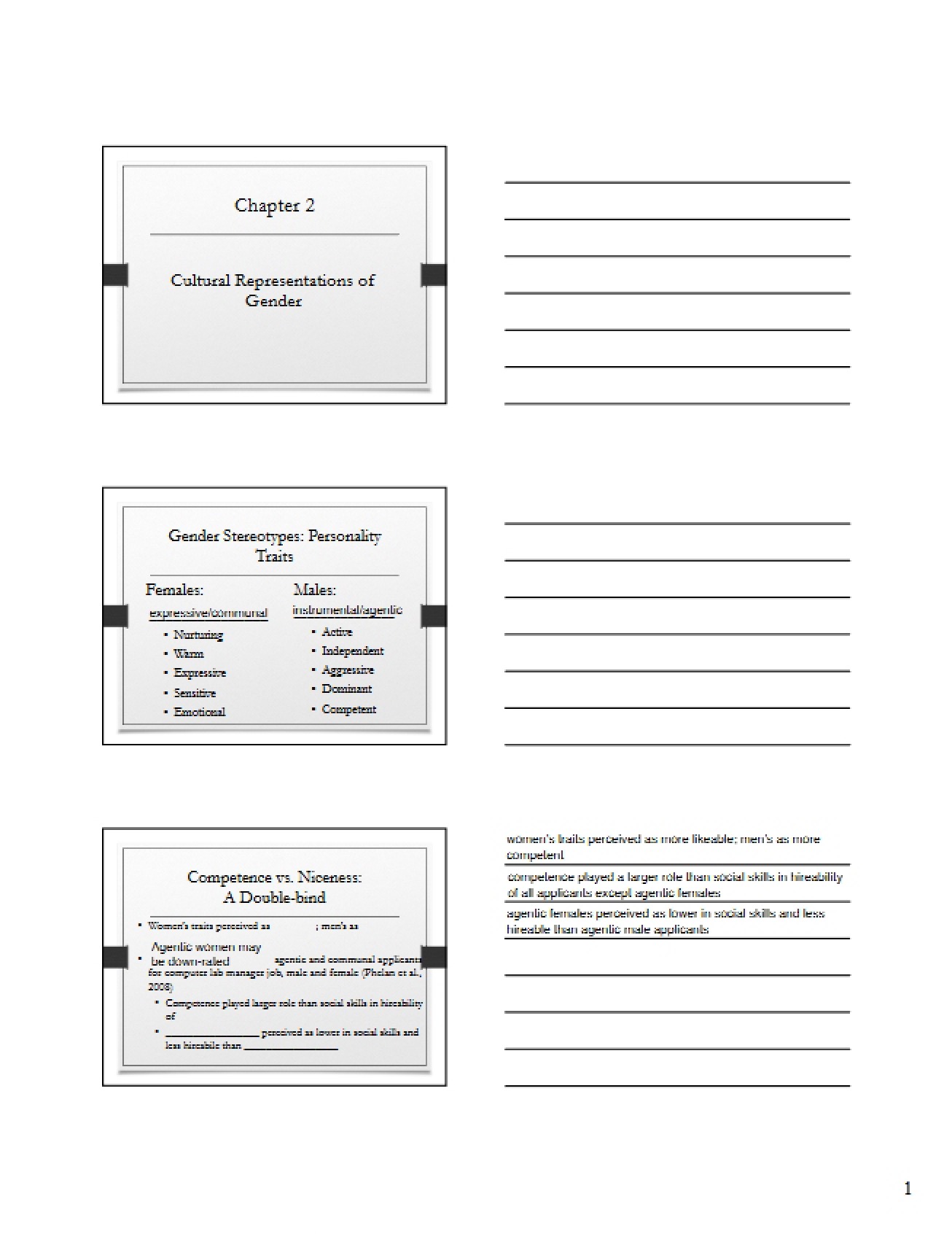 Gender Portrayals in Culture A Chapter 2 Review