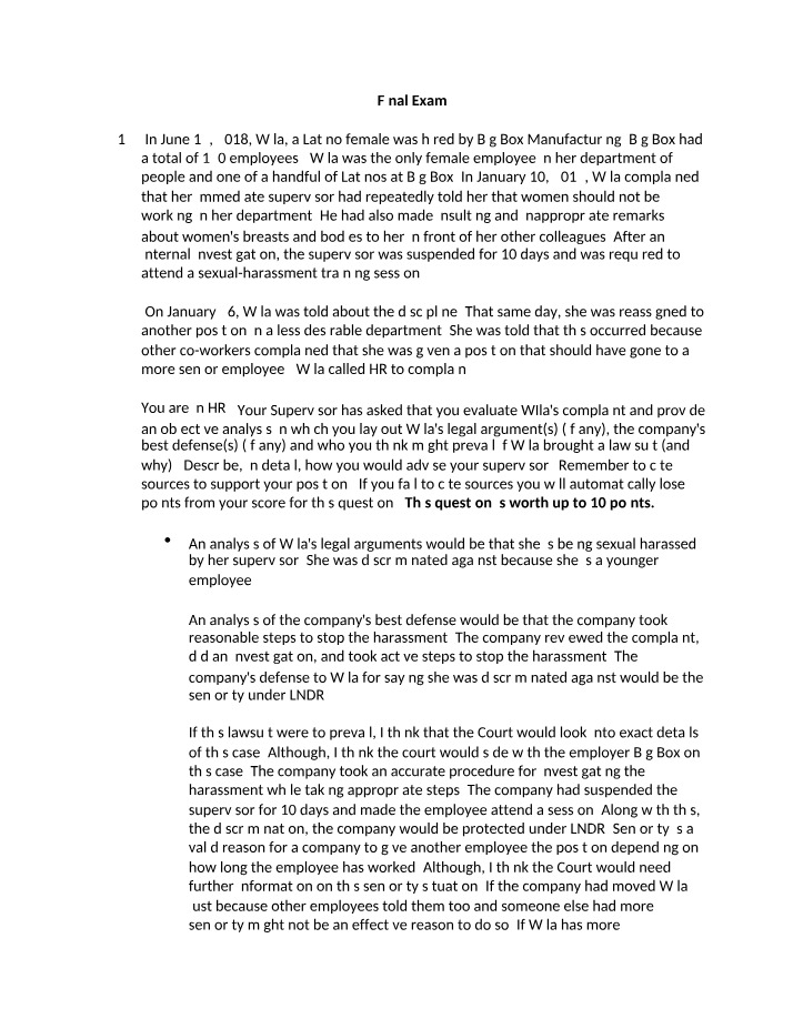 Workplace Discrimination - Wila's Legal Battle