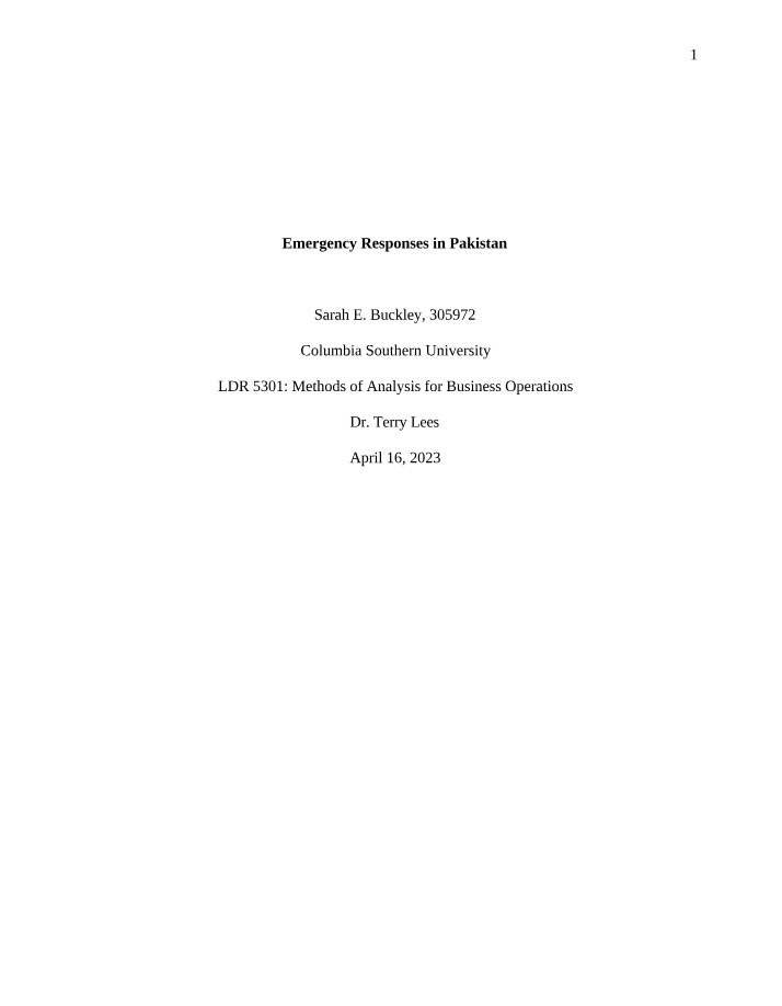 LDR5301 Unit III Article Review by Sarah Buckley
