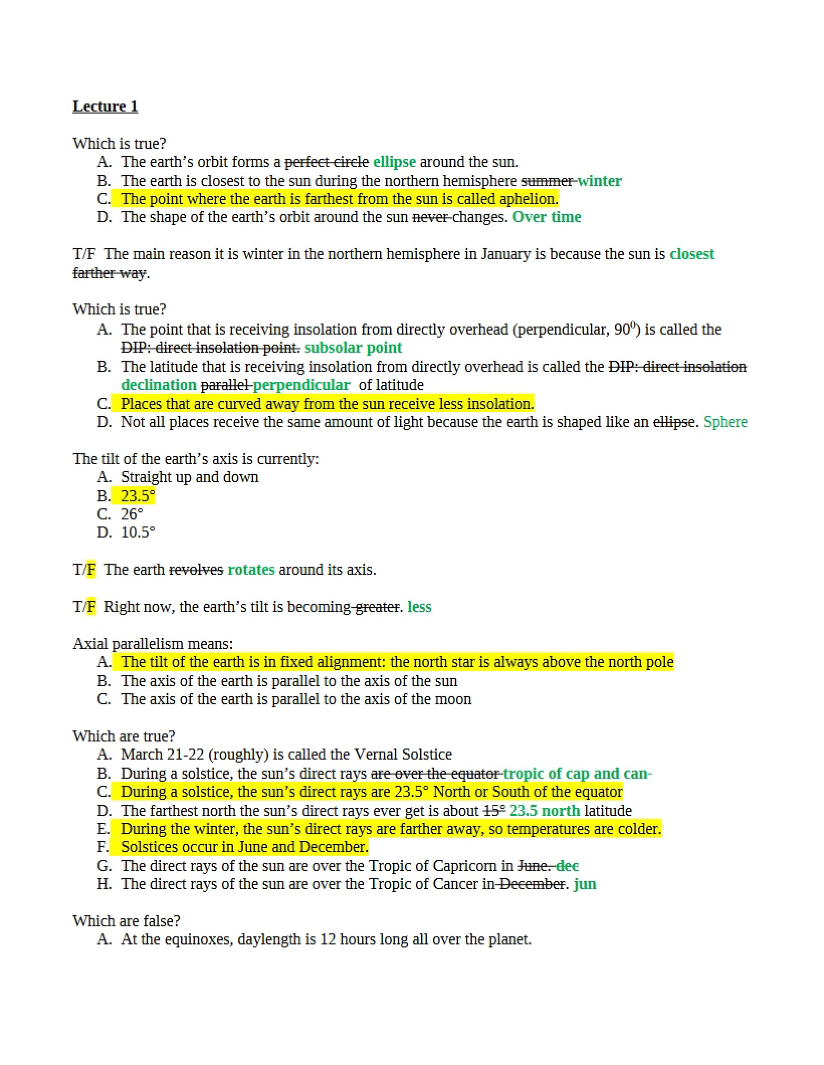Guide for Studying