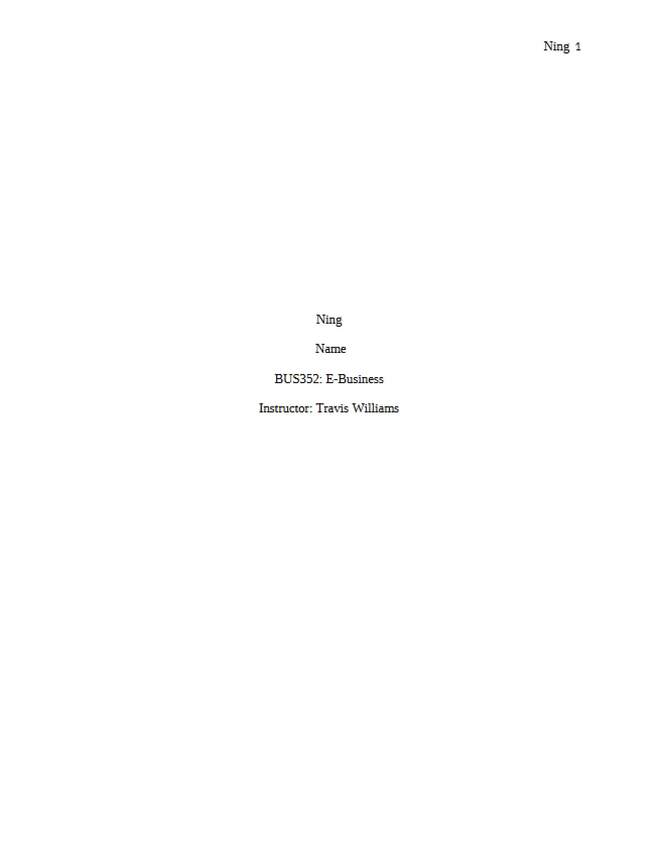 E-Business Coursework