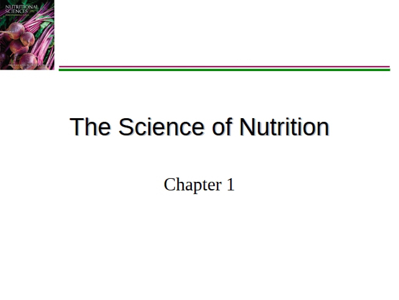Chapter 1 Nutrition
