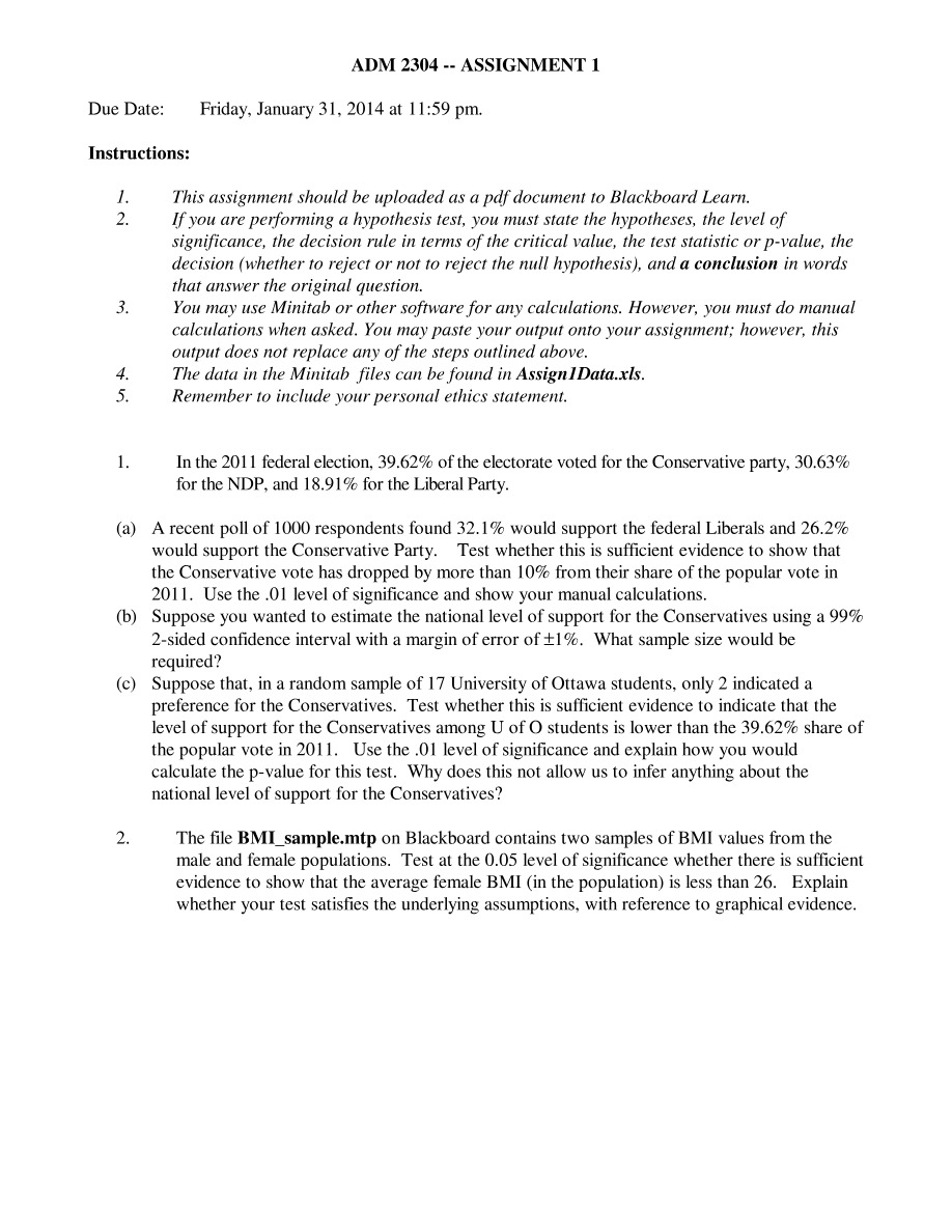 ADM 2304 Assignment 1 Part A
