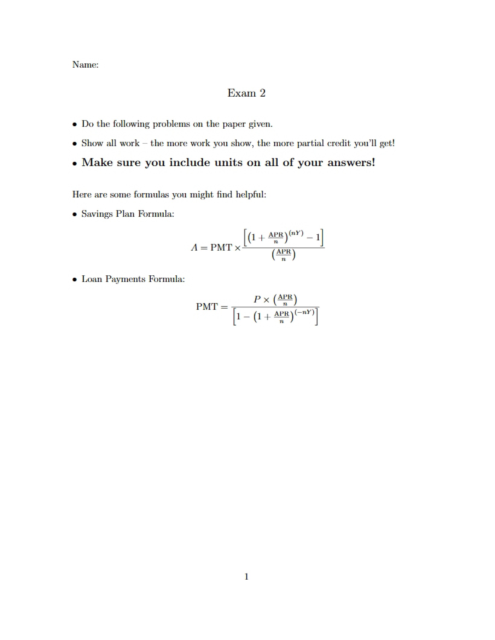 Second Examination
