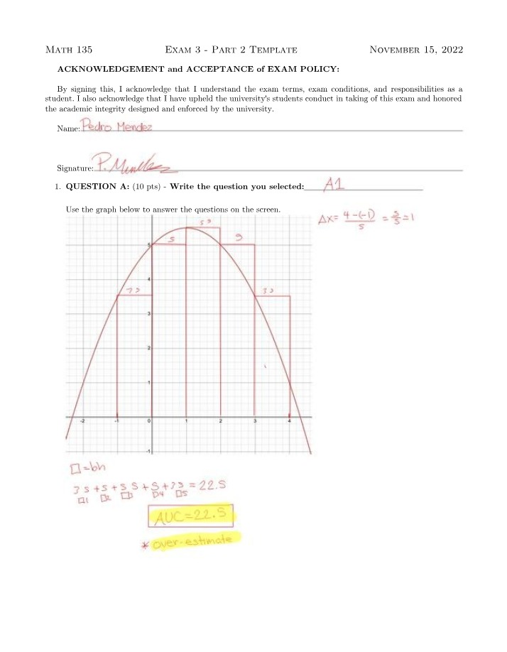 Exam 3 Part 2 Template - Graph Analysis and Critical Points