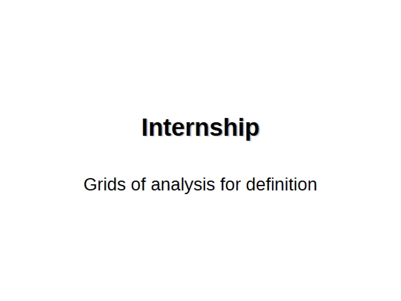 Analysis Grids