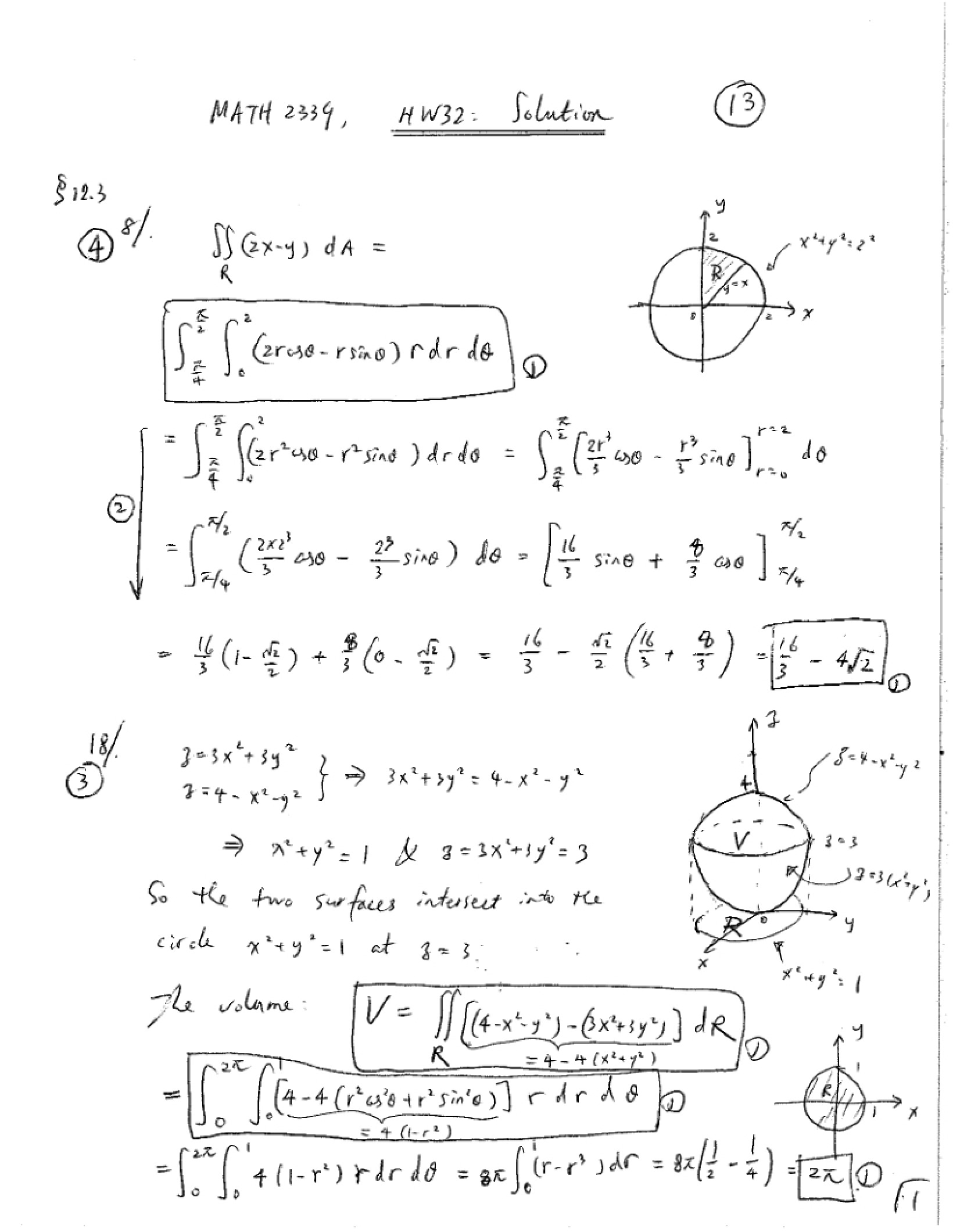 Homework 32 Solution (Part 1) - 4 Pages