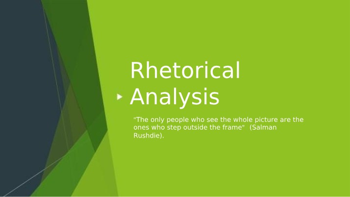 Rhetorical Analysis - Unlocking Deeper Meaning