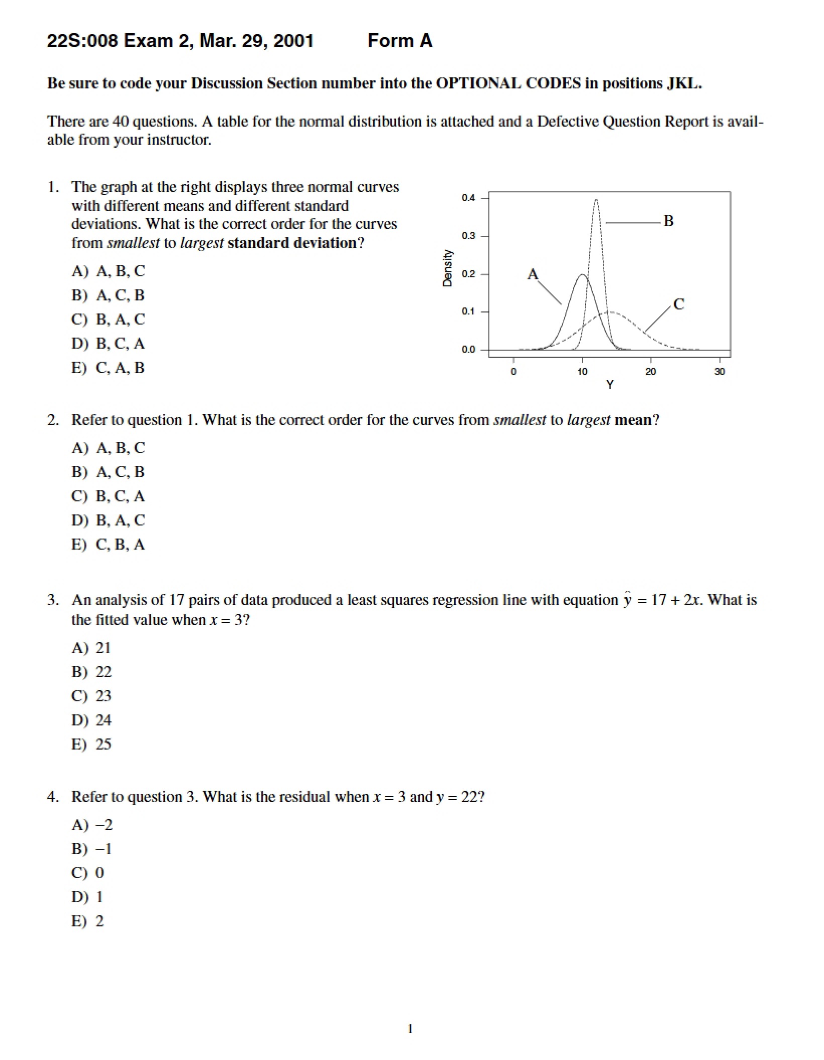 Examination Two