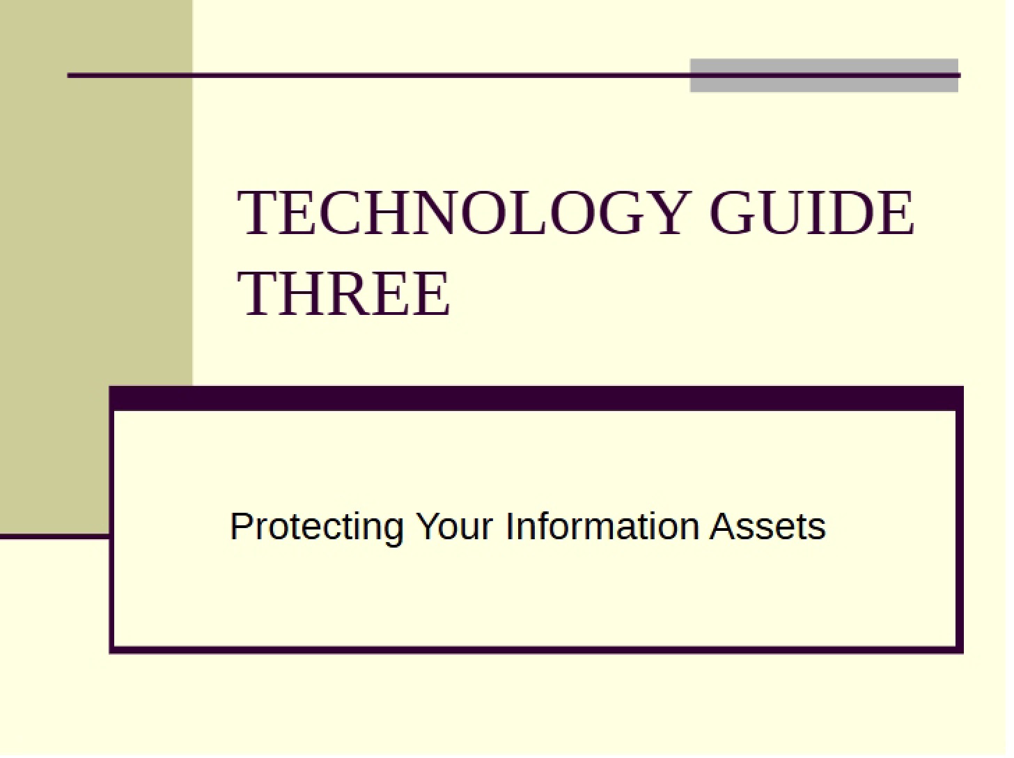 Protection of Information Assets