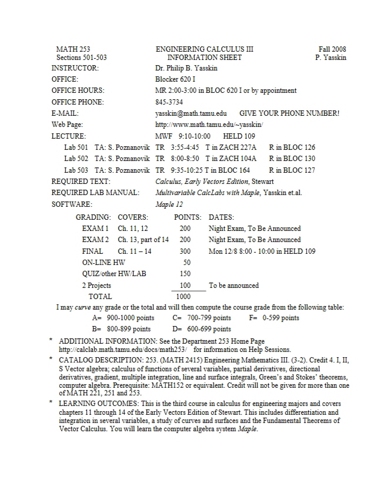 Course Information