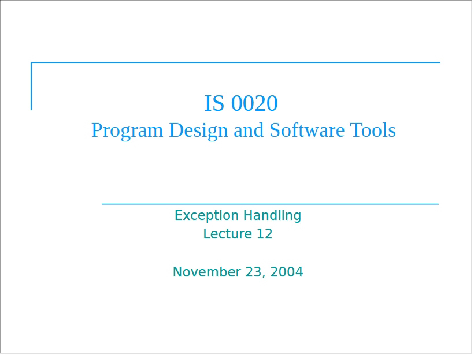 Handling Exceptions in Code