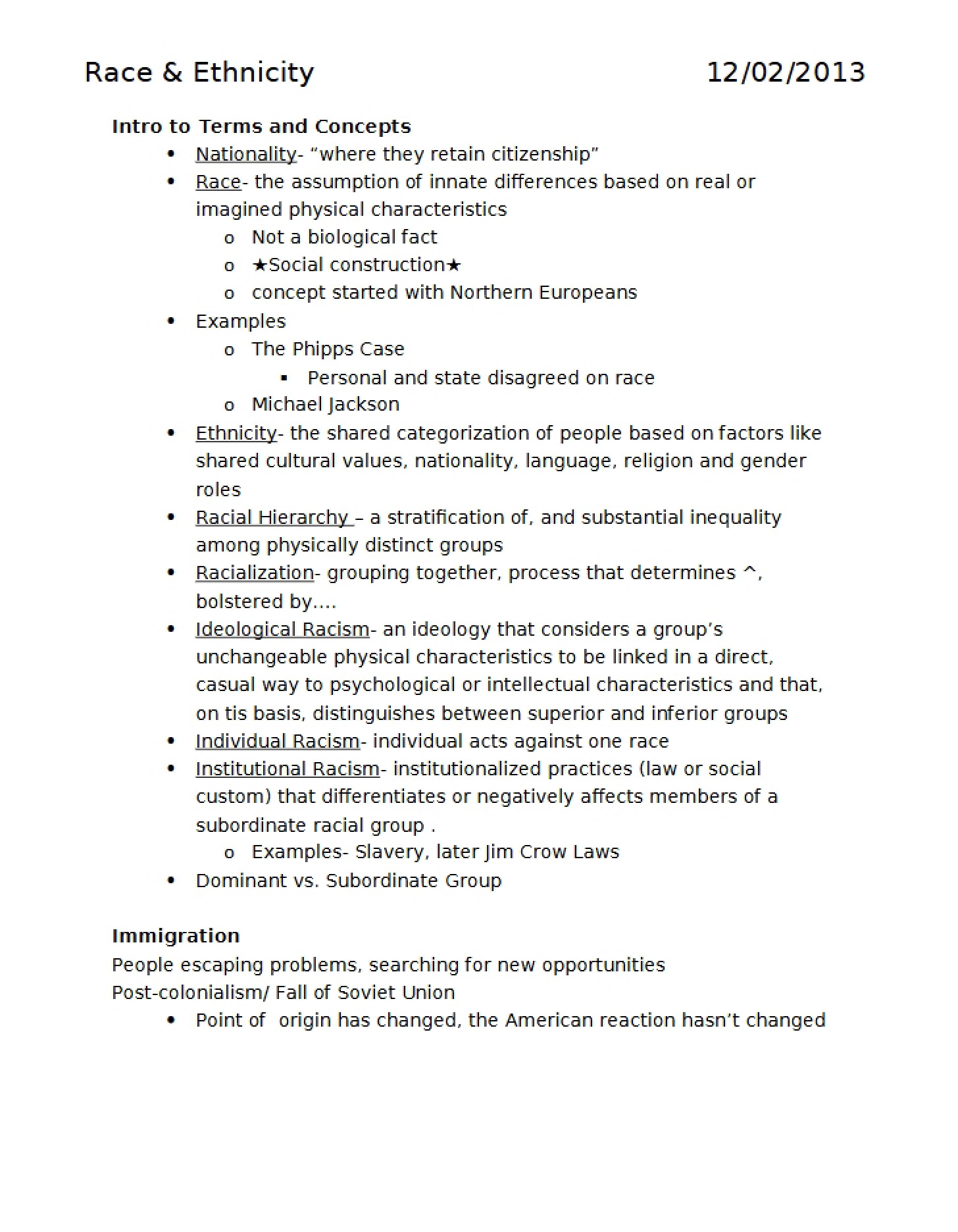 Sociology of Race and Ethnicity