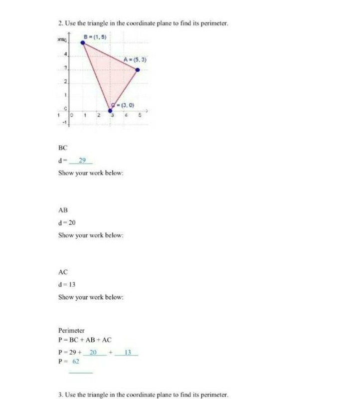 Perimeter of a Triangle in the Coordinate Plane