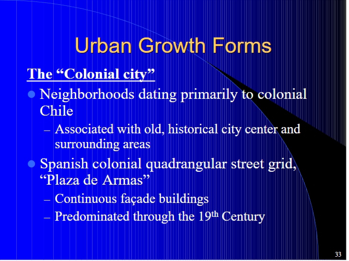 Forms of Urban Growth