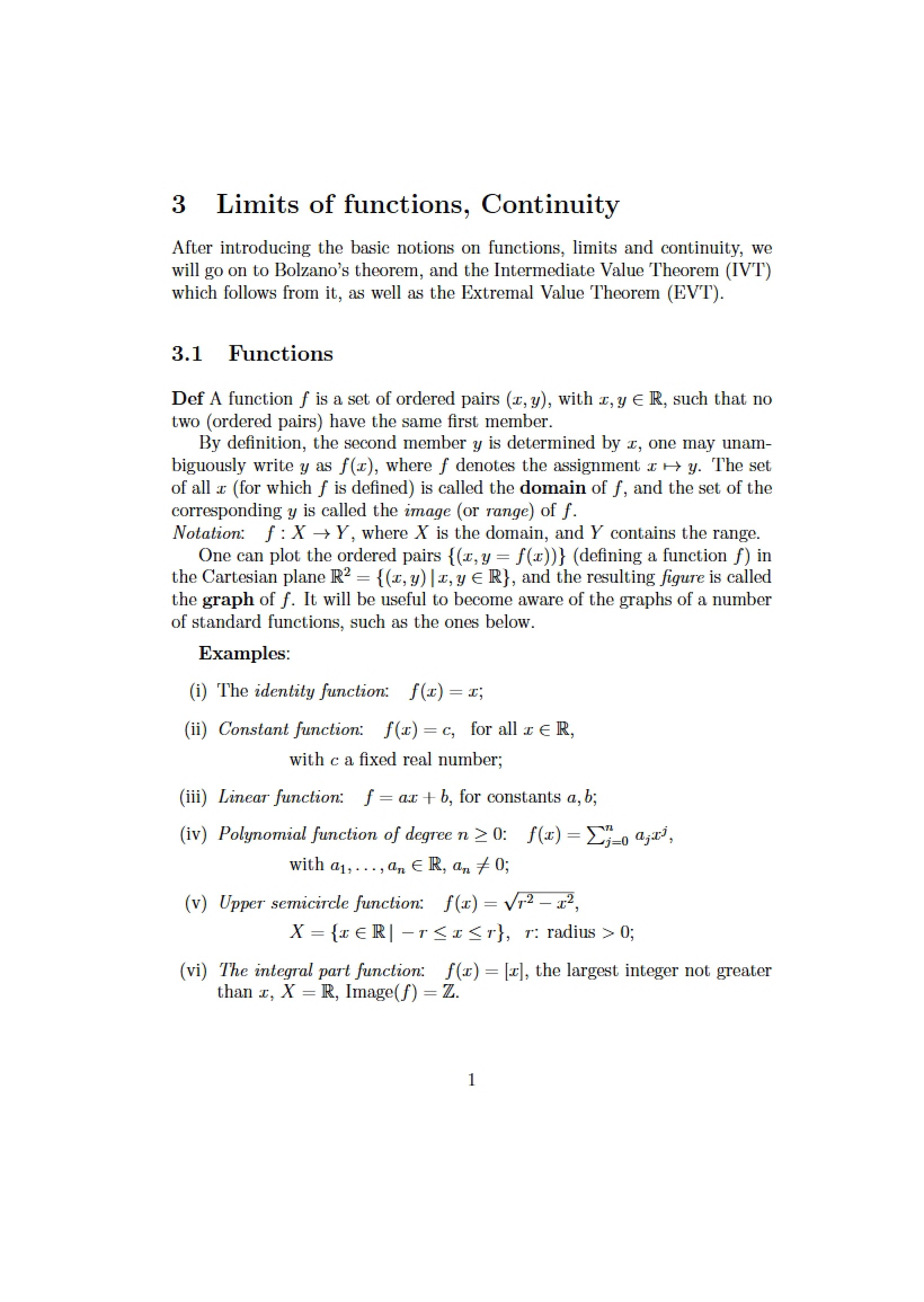 Continuity and Function Limits