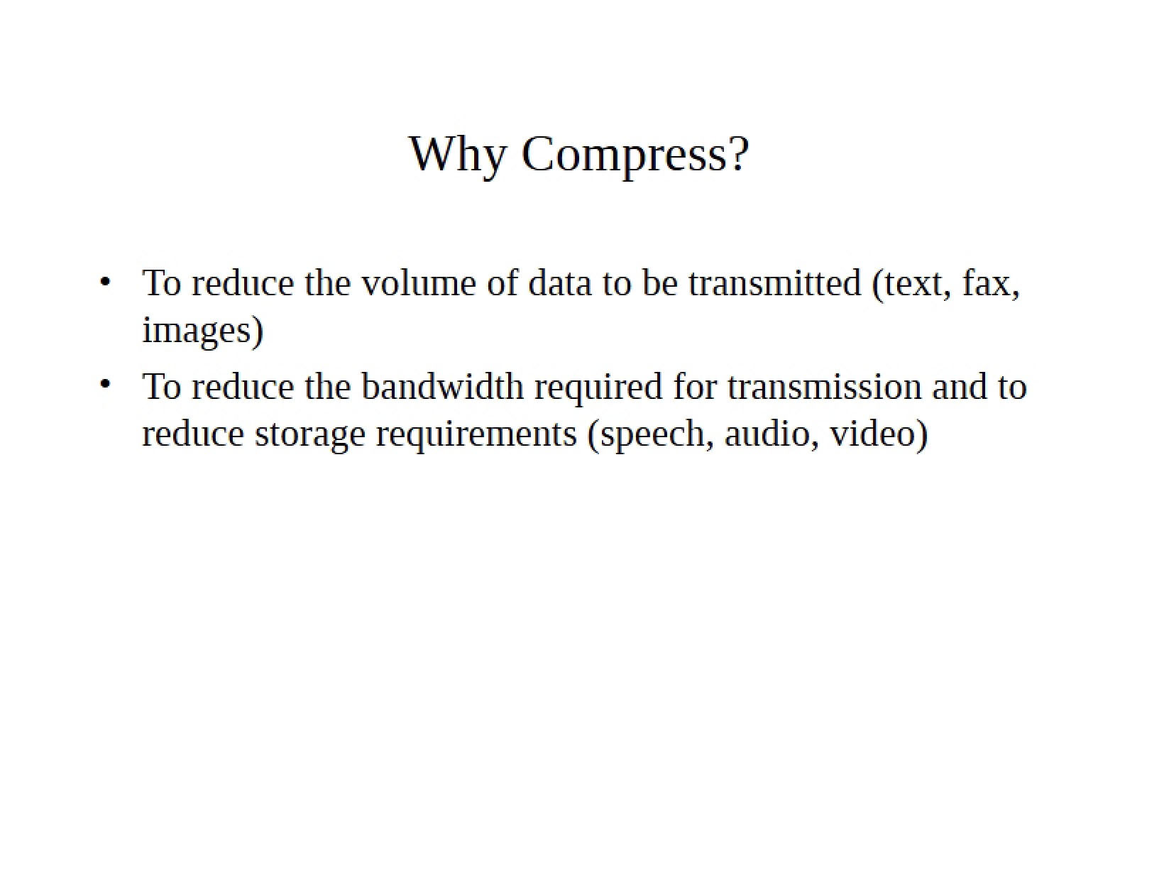 Compression Concepts