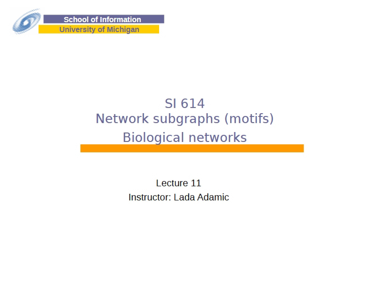Class Note SI 614
