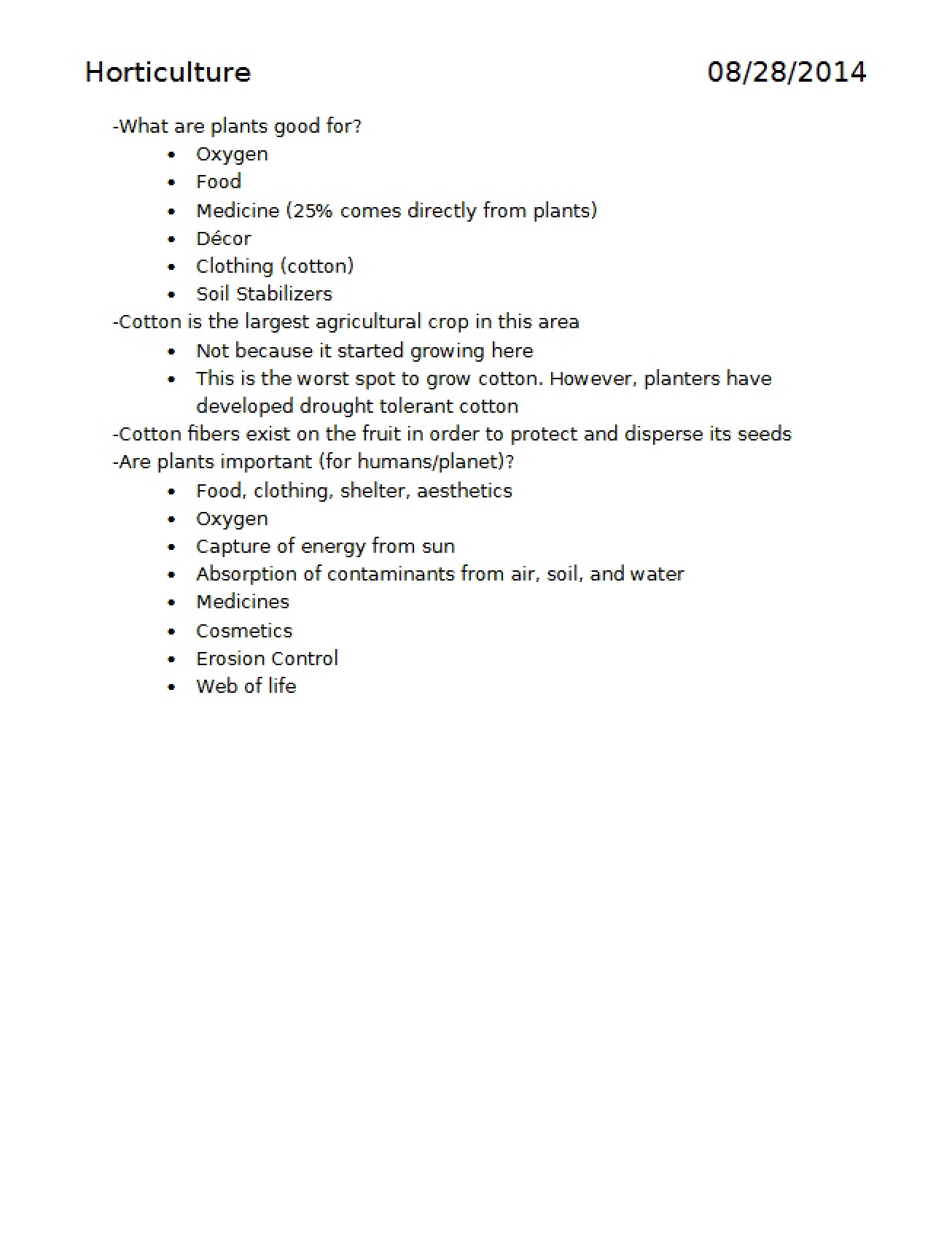 Horticulture Principles