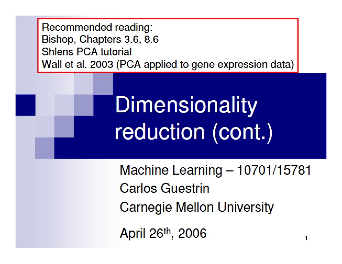 MDPs and PCA