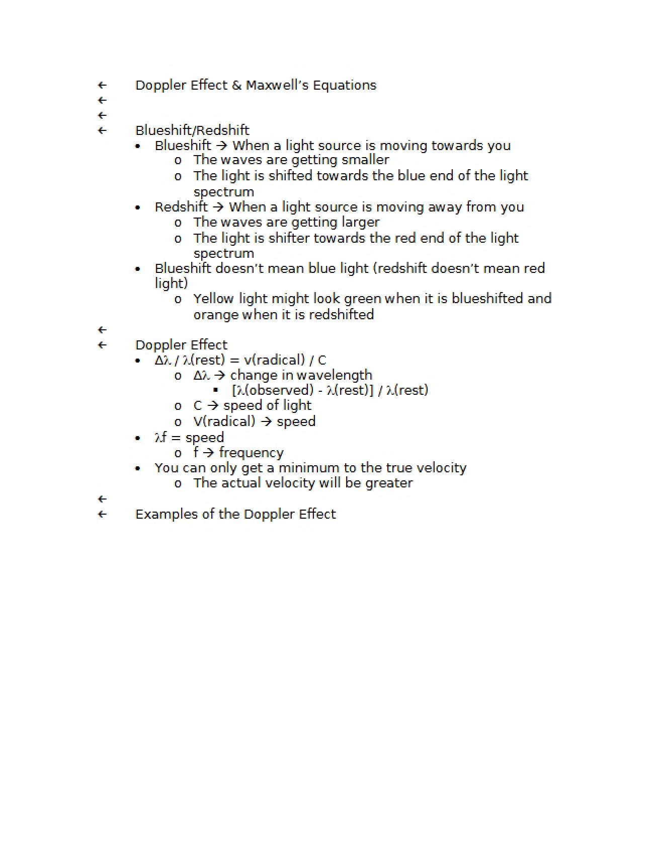 Maxwell's Equations and the Doppler Effect