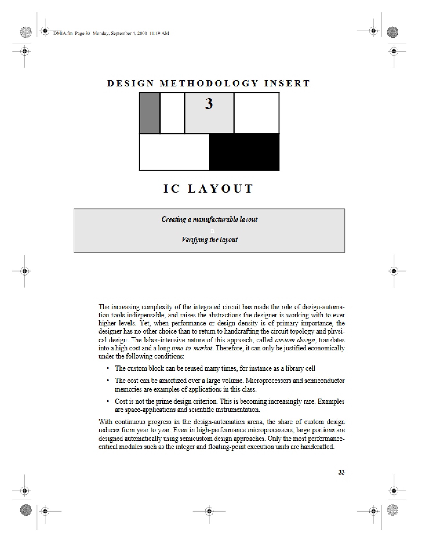 Insert for Design Methodology