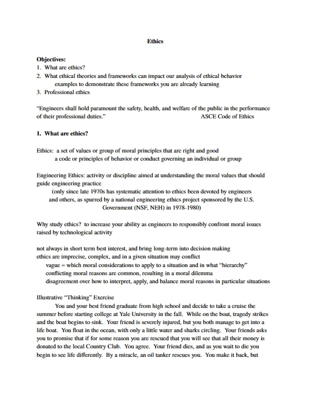 Concepts and Principles of Engineering Ethics