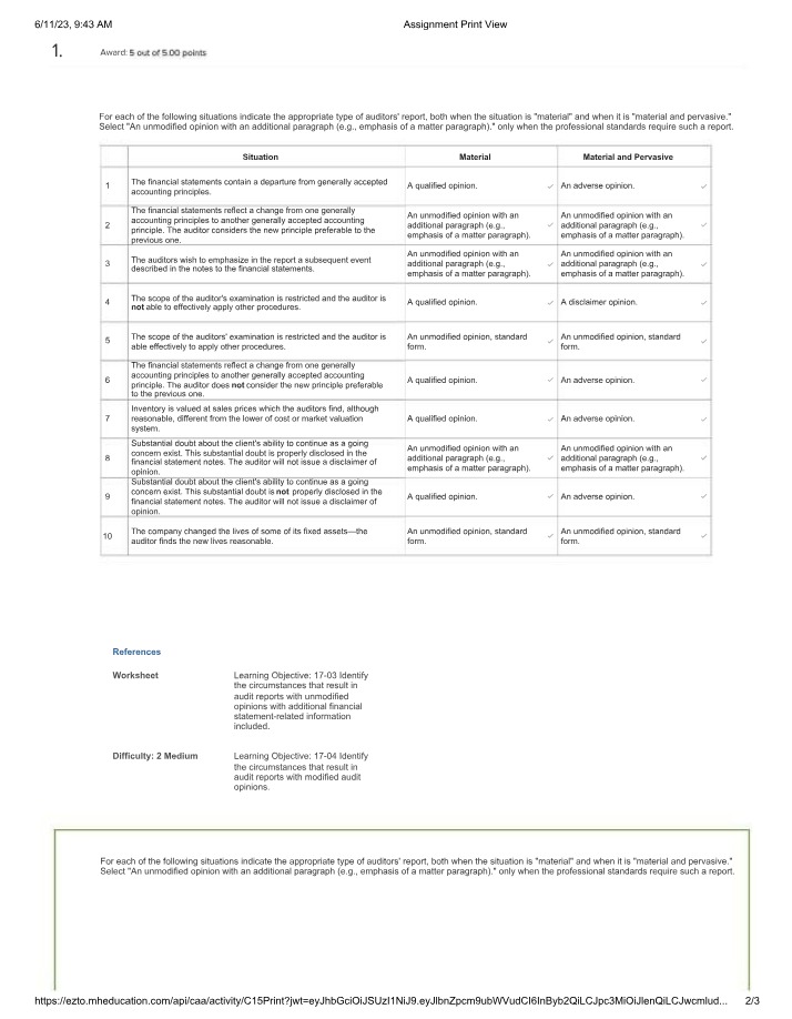 Accounting Audit Report Types