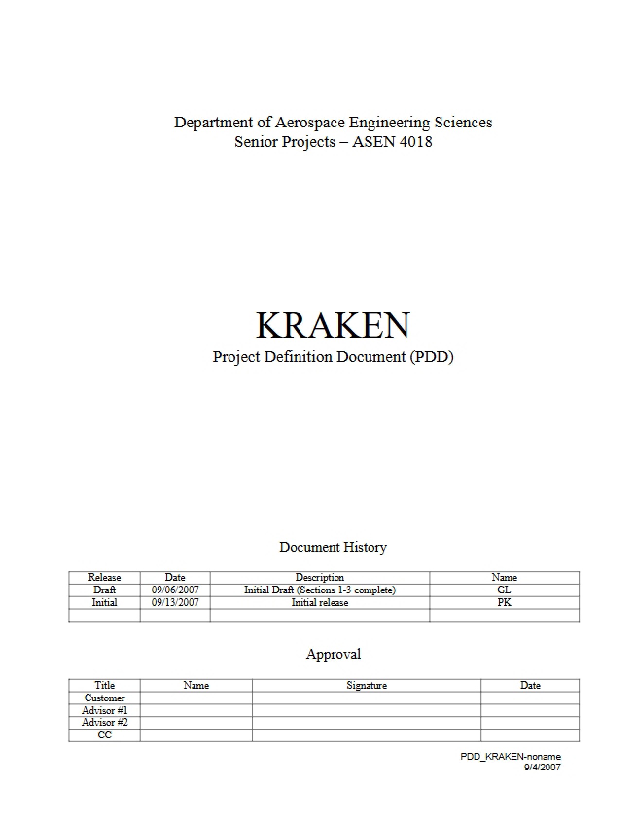Report on the KRAKEN Project