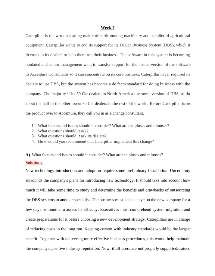 Business Operations - Week 7 Notes