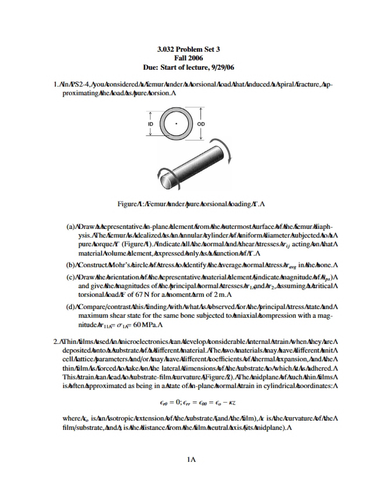 Third Problem Set