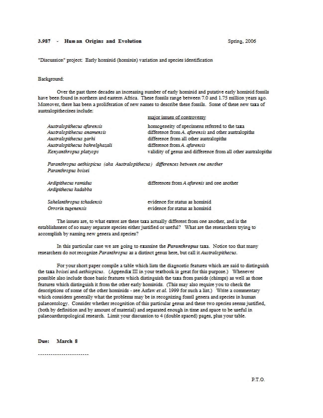 Human Origins Study Materials