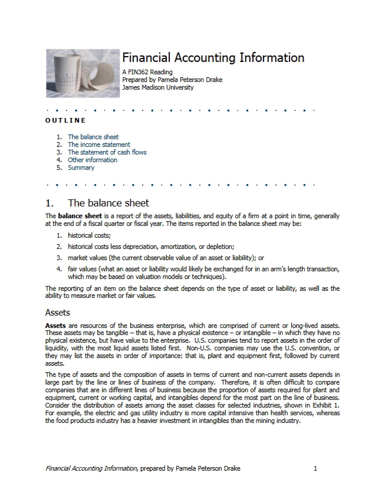 Introduction to Financial Accounting Information