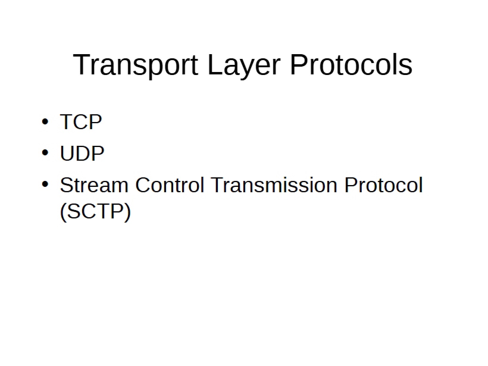 Protocols of the Transport Layer