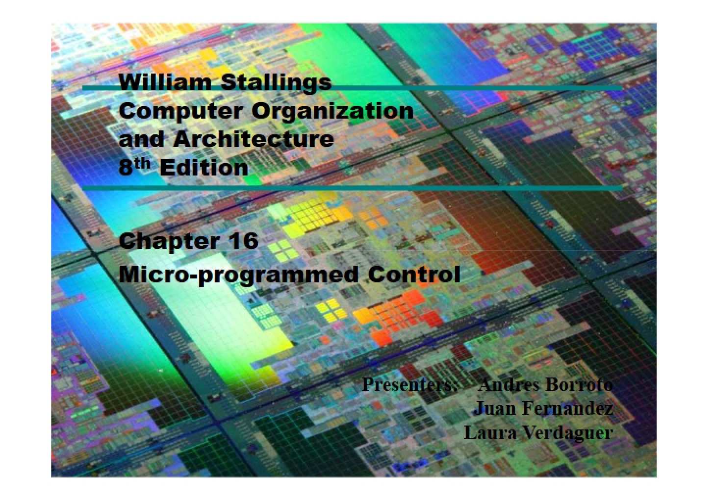 Control via Micro-programming (Ch 16)
