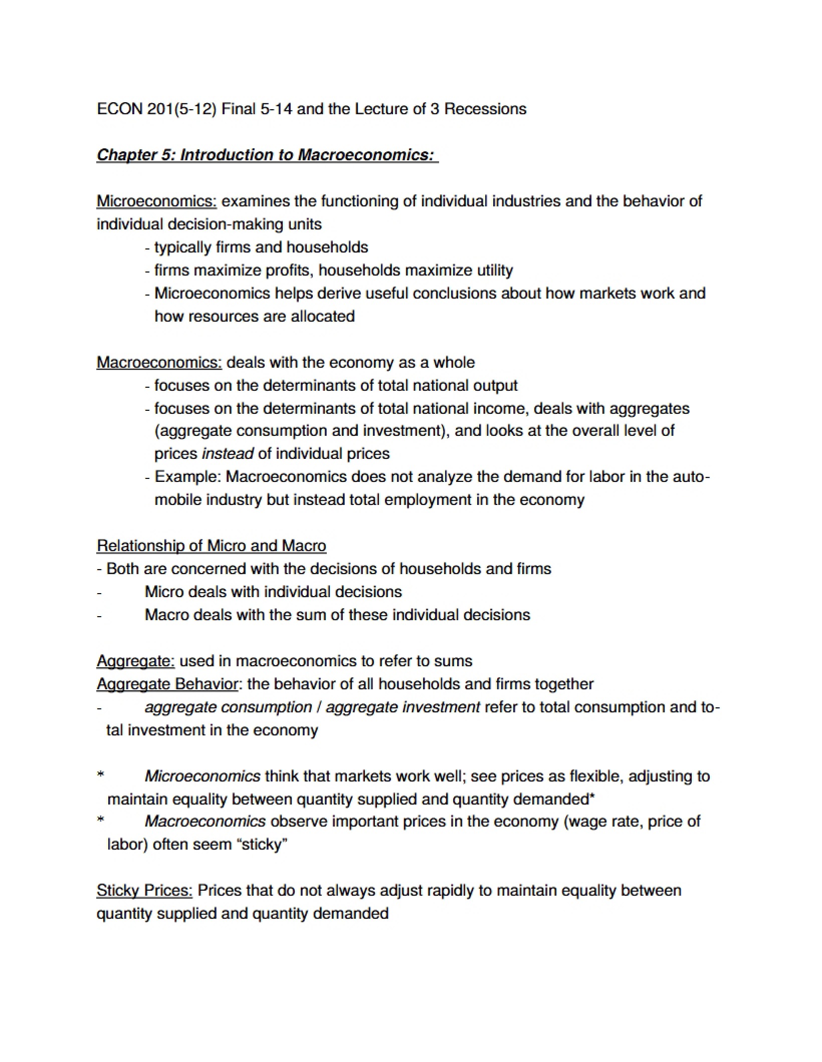 Intro to Macro (Ch 5)