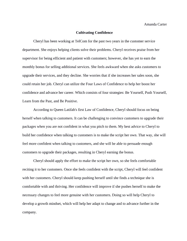 Cultivating Confidence by Amanda Carter