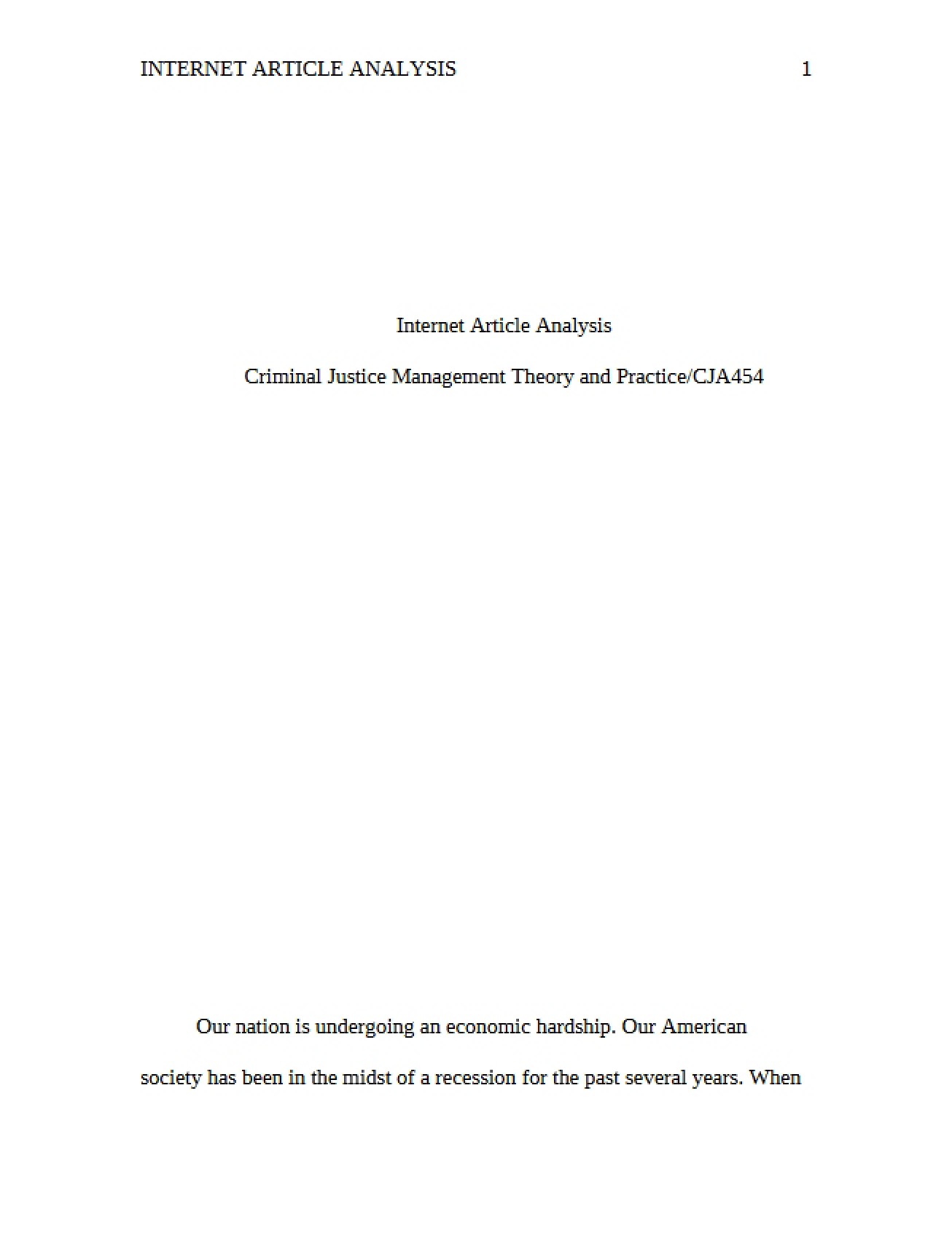 Analyzing Online Articles