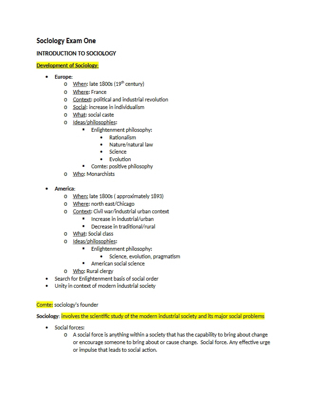 Sociology Development