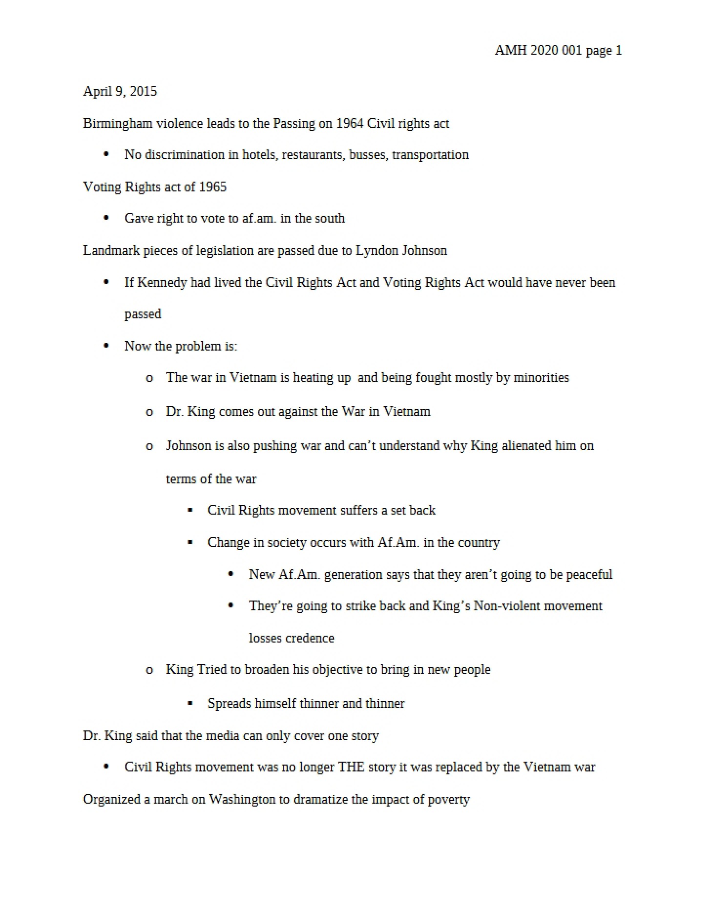 Course Notes