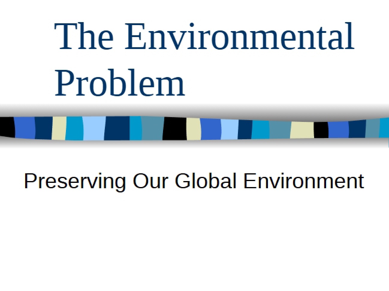 Analysis of Environmental Problems