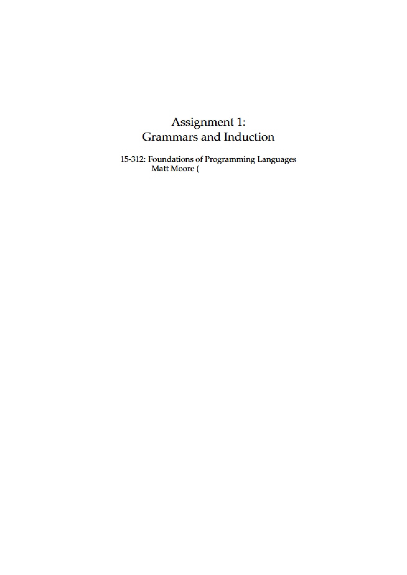 Programming Languages Assignment